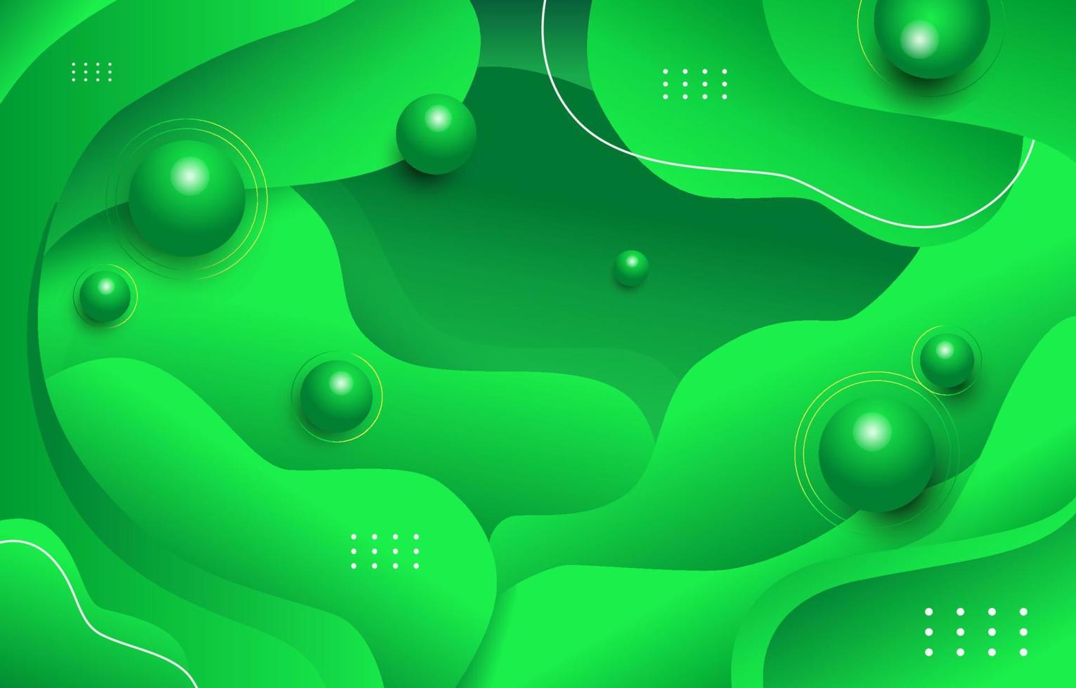 Colorful Green Abstract with Fluid Gradient Template vector