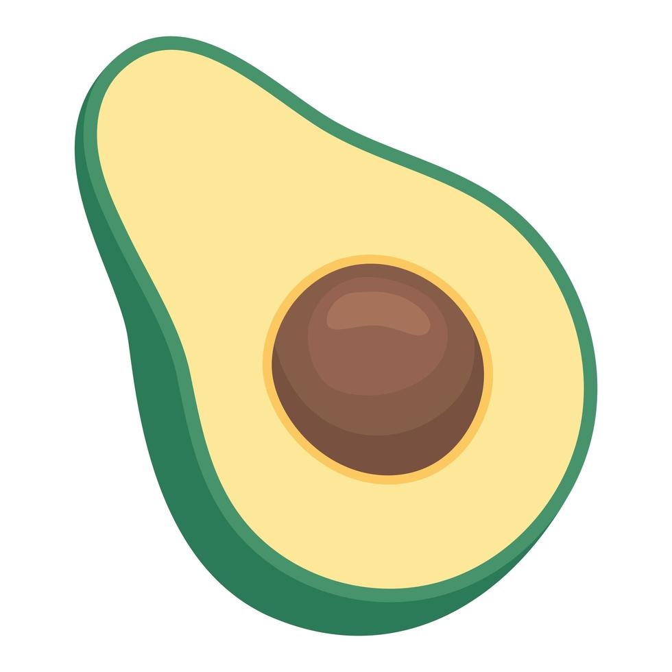 avocado slice icon vector