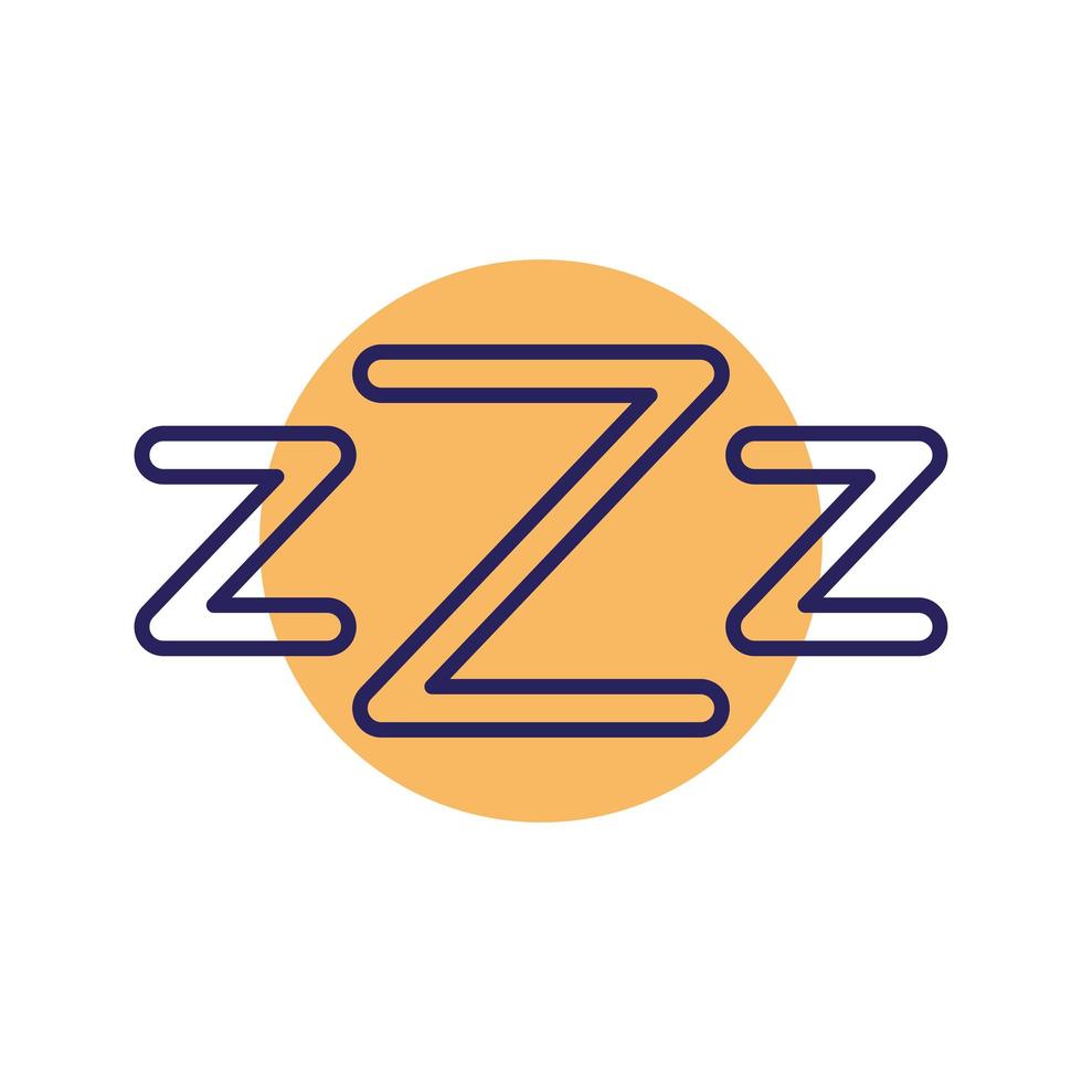 sleeping zzz letters line style icon vector design