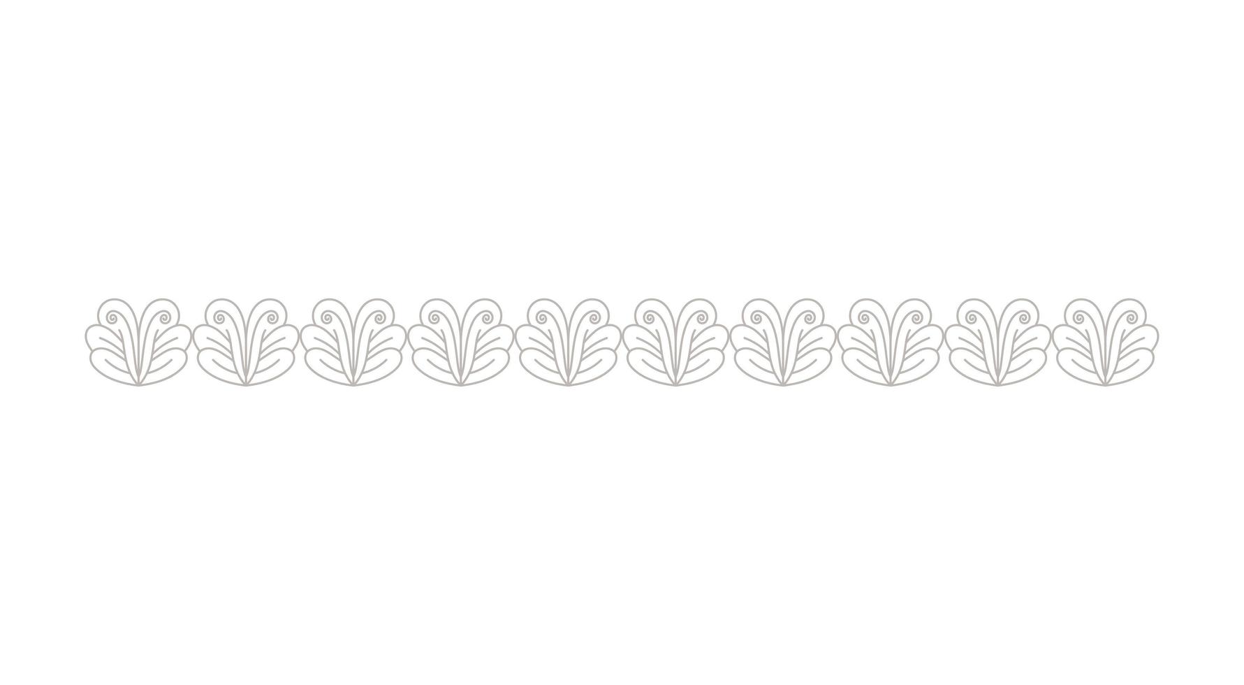 silver decorative ornament line vector design