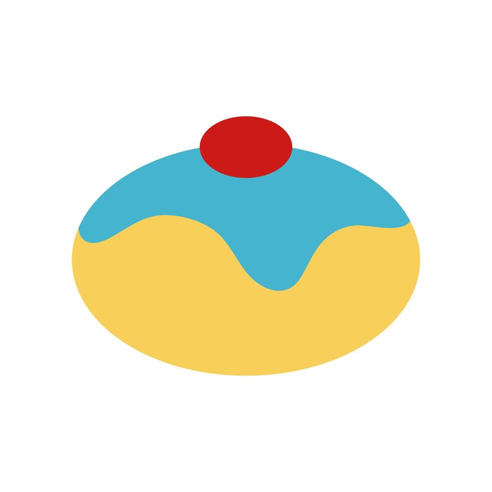 jewish sufganiyot flat style icon vector design