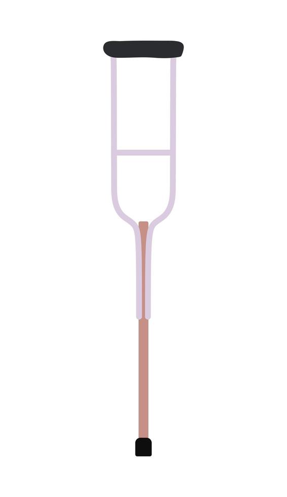 crutch with fgray color in white background vector
