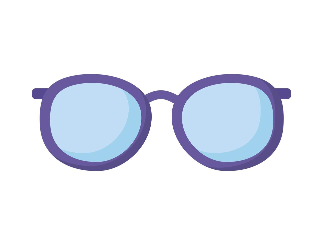 purple eyeglasses design vector