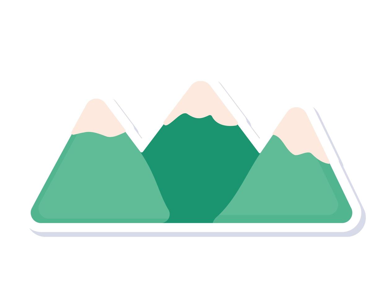 green montain sticker vector