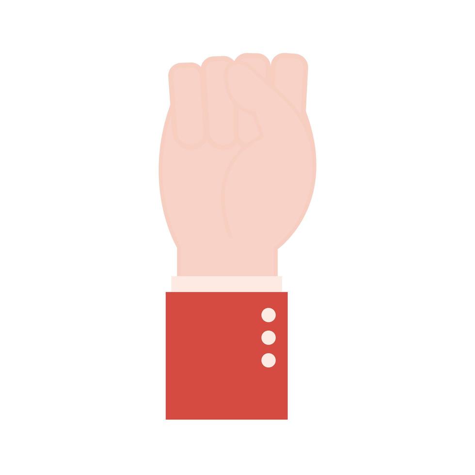 s hand sign language flat style icon vector design