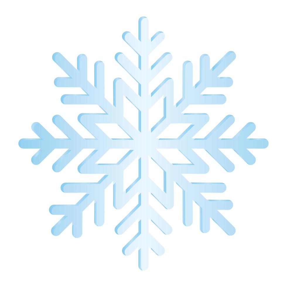 Blue snowflake of winter season vector design