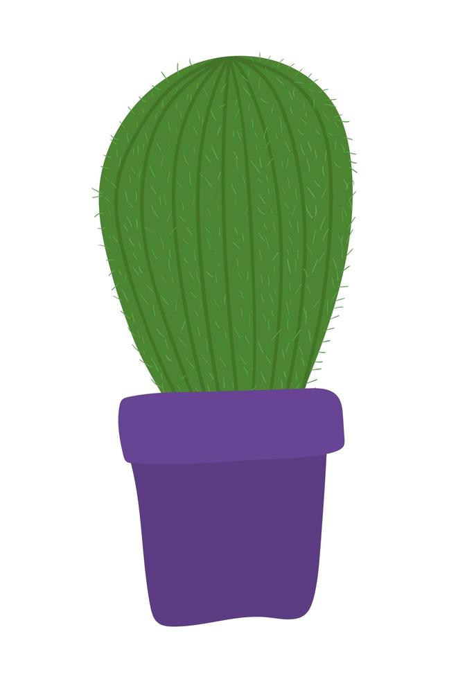 Cactus de icono de color verde oscuro sobre fondo blanco. vector