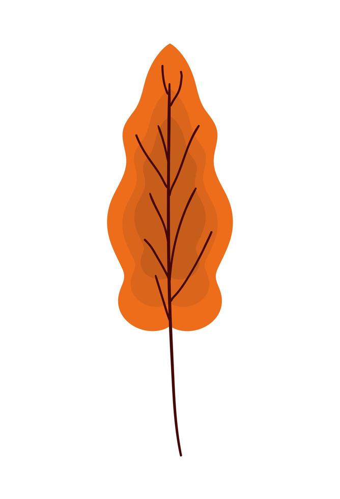 Isolated orange leaf vector design