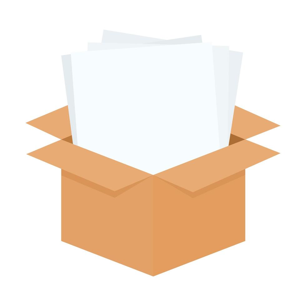 box with documents vector