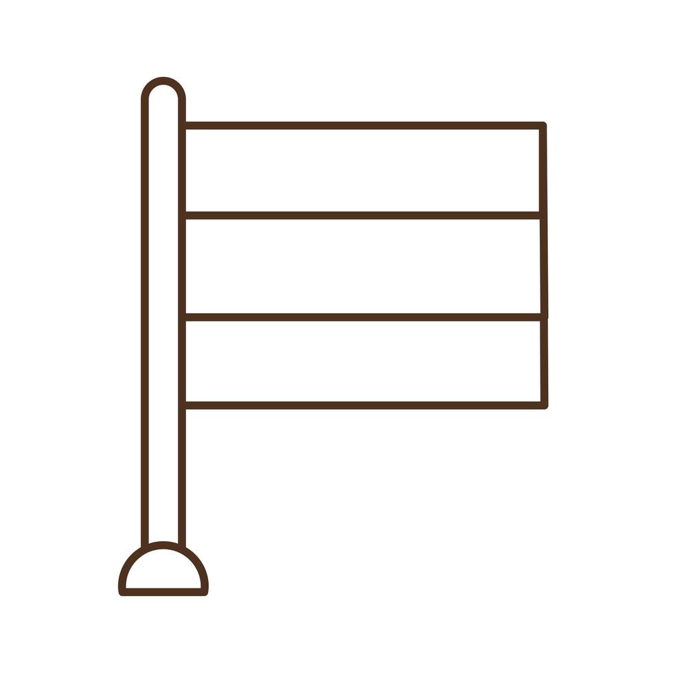 german flag line style icon vector design