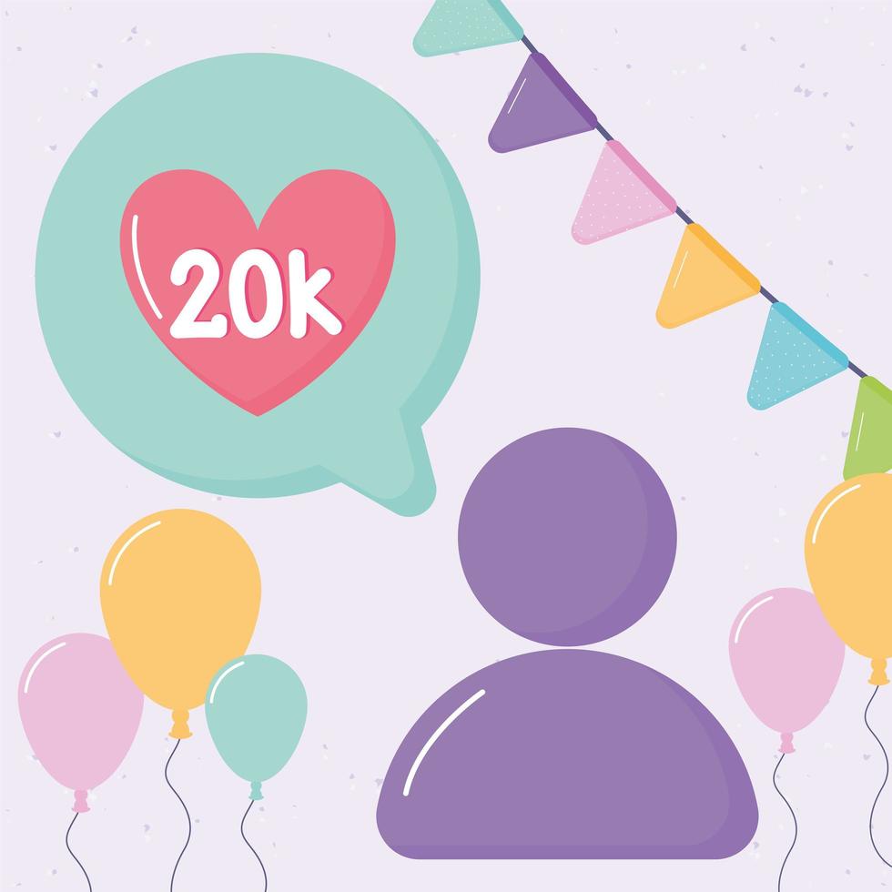 followers counter poster vector