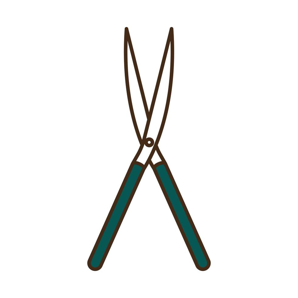 garden pliers line and fill style icon vector design