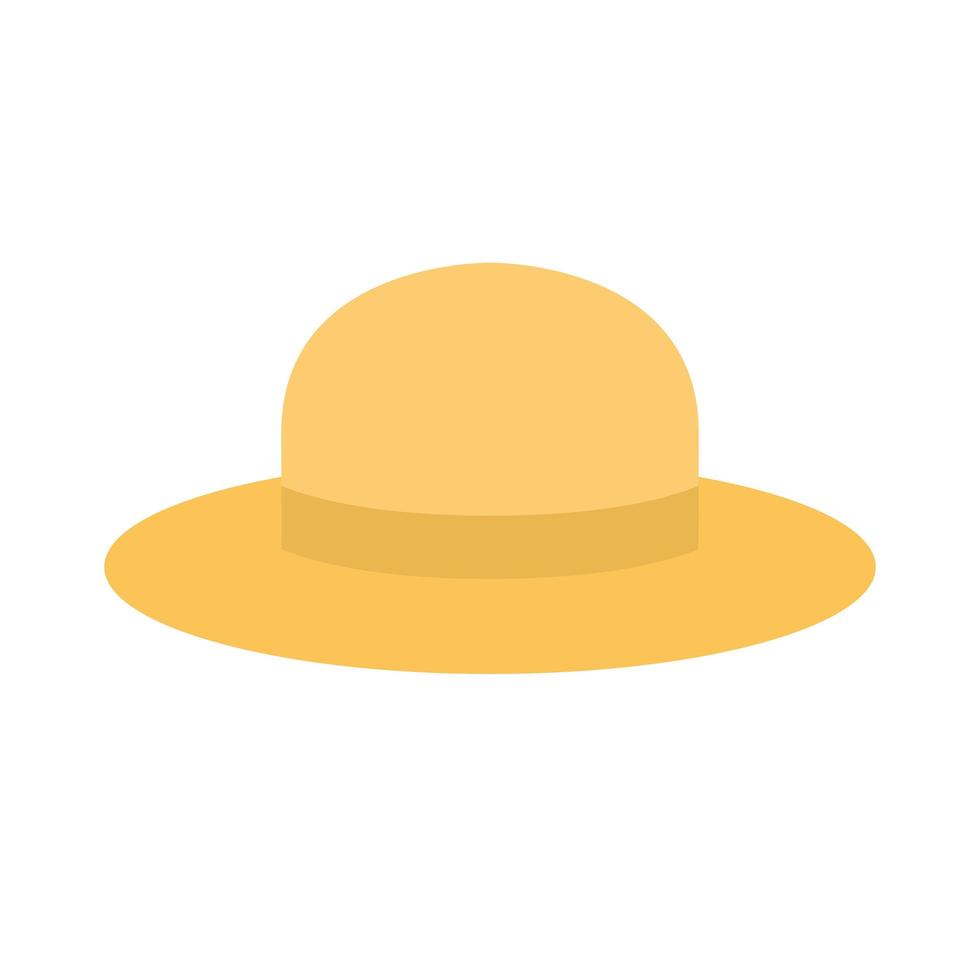 diseño de vector de icono de estilo plano de sombrero