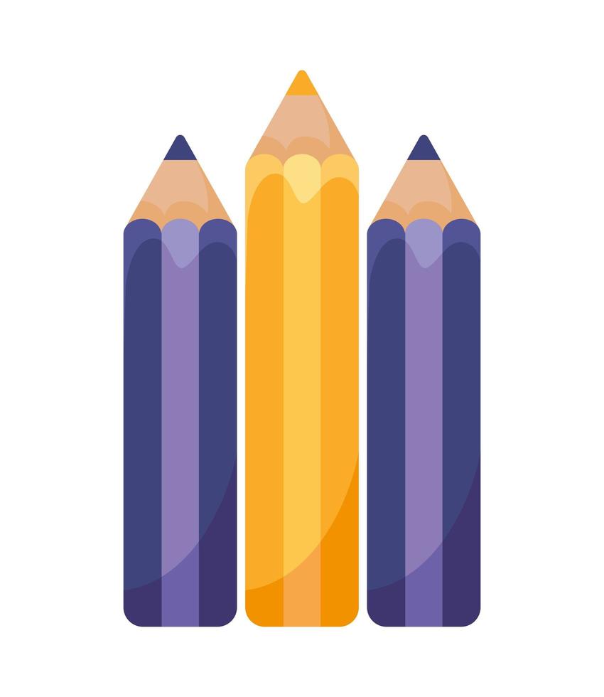 three pencils design vector