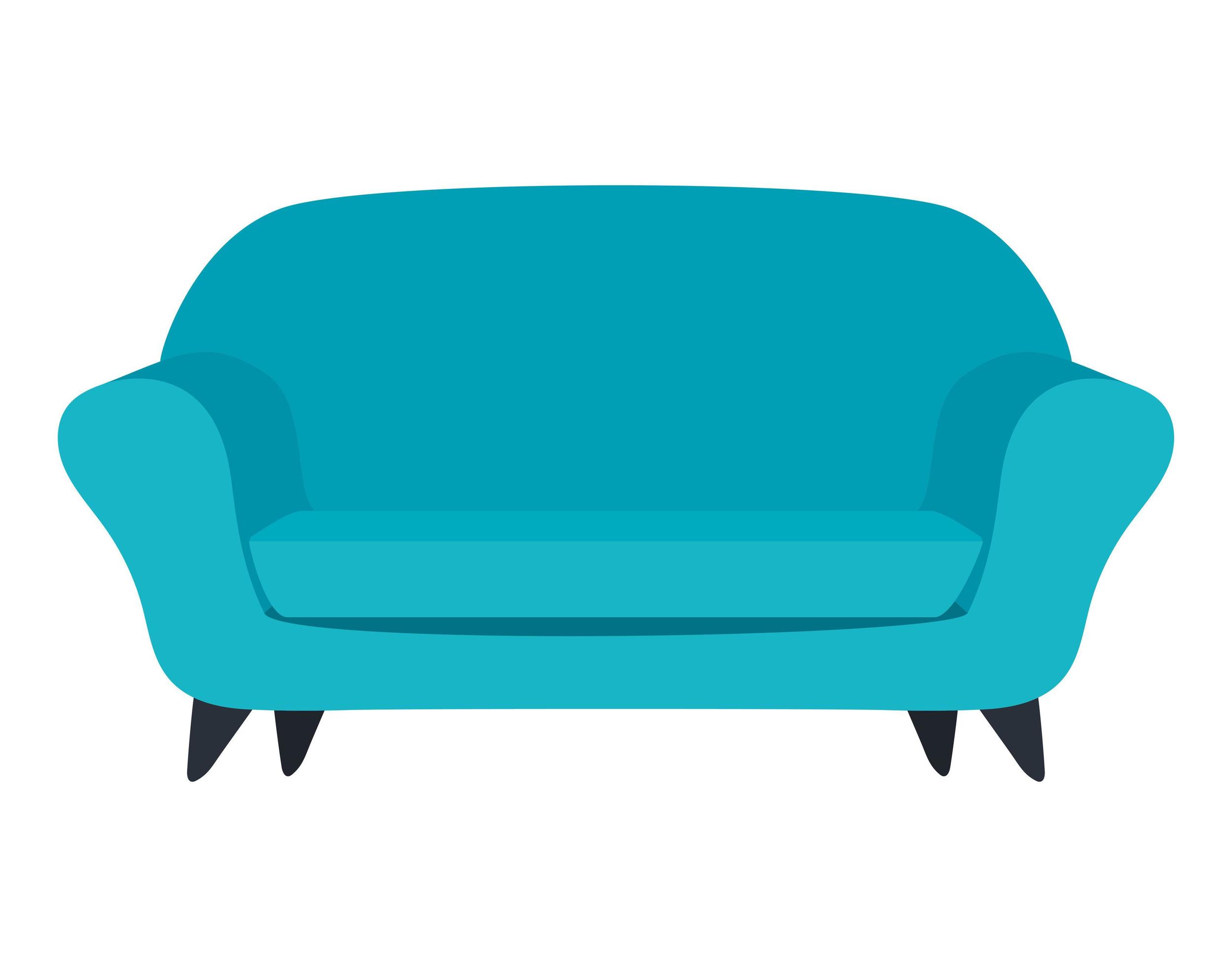 Isolated blue couch vector design 4027165 Vector Art at Vecteezy