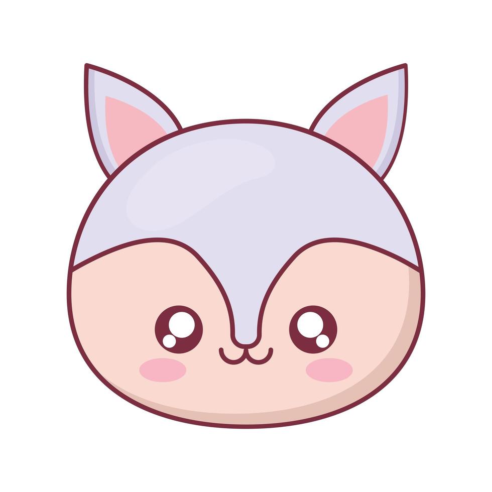 Diseño de vector de dibujos animados de animales de gato kawaii