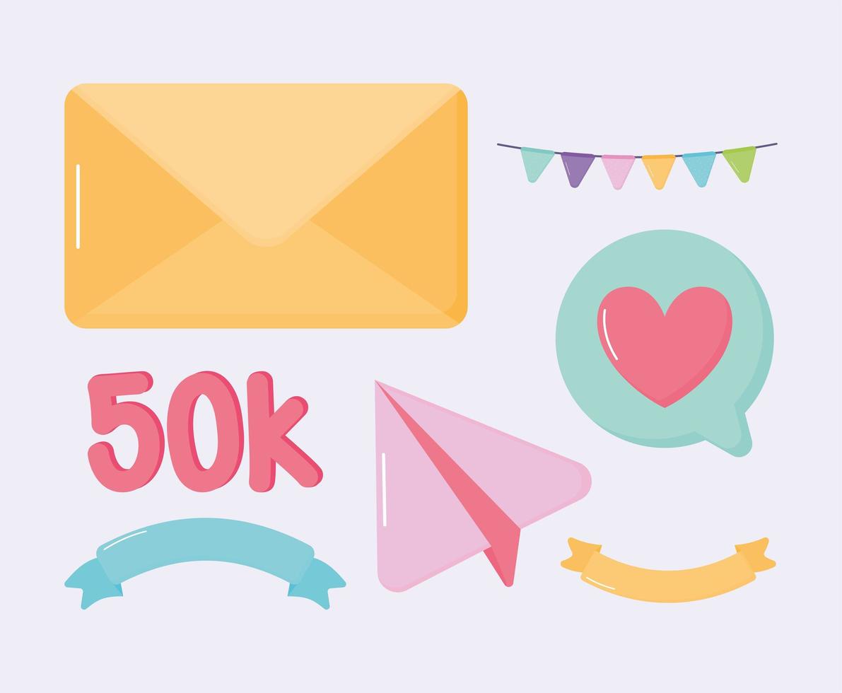 seven followers items vector