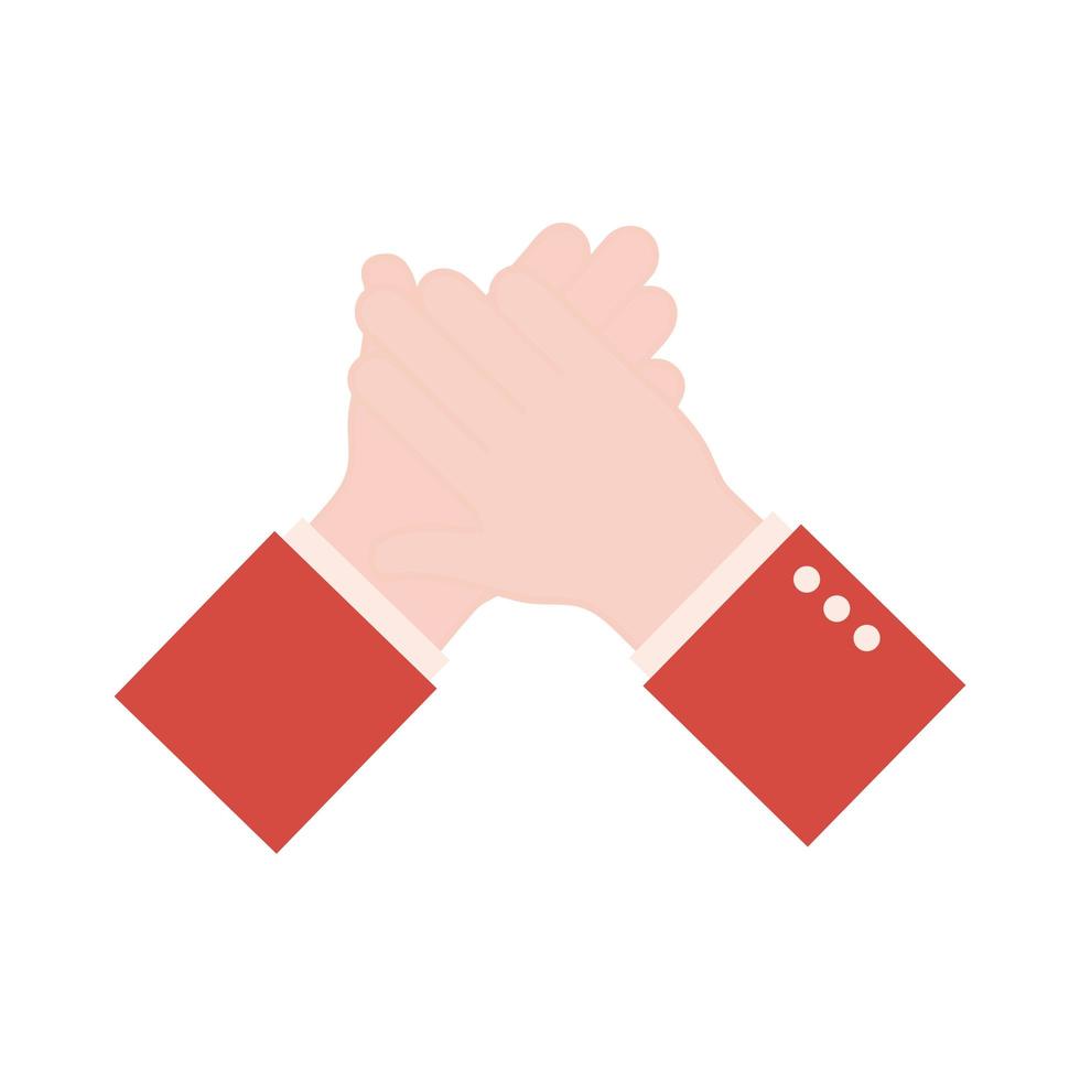 applause hand sign language flat style icon vector design