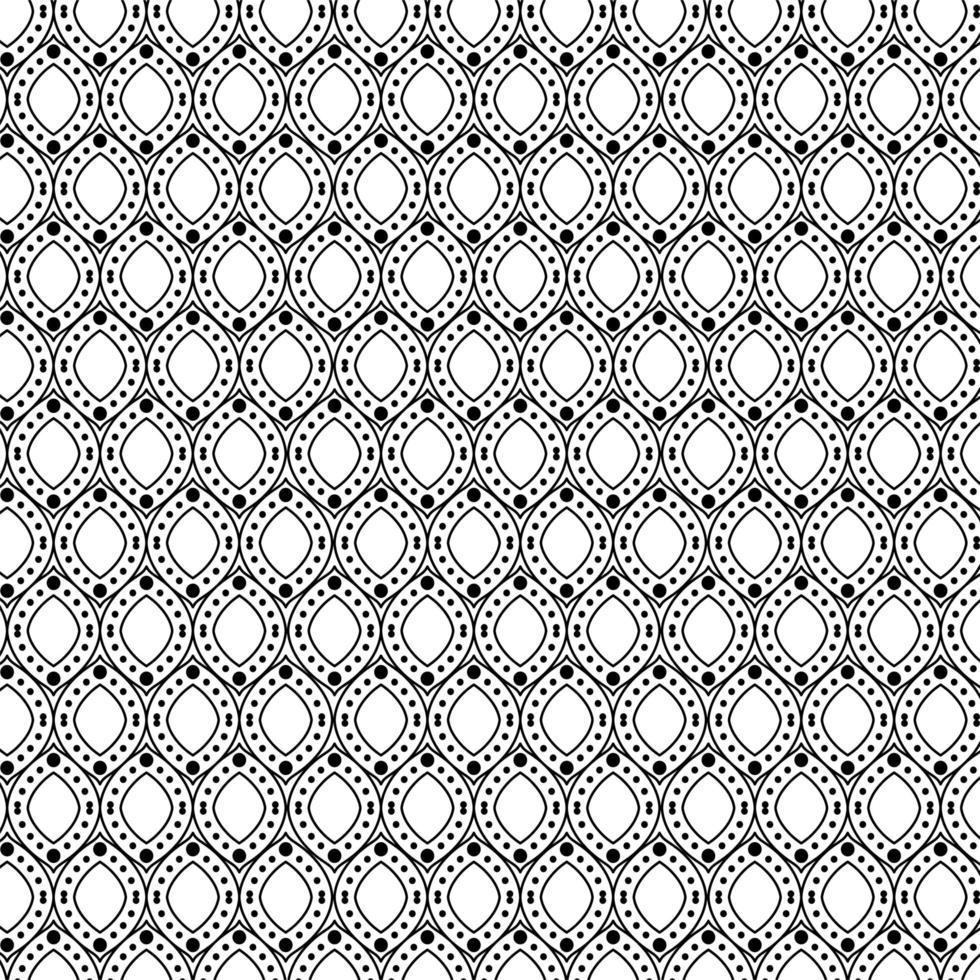 background black and white ovals with points pattern vector design