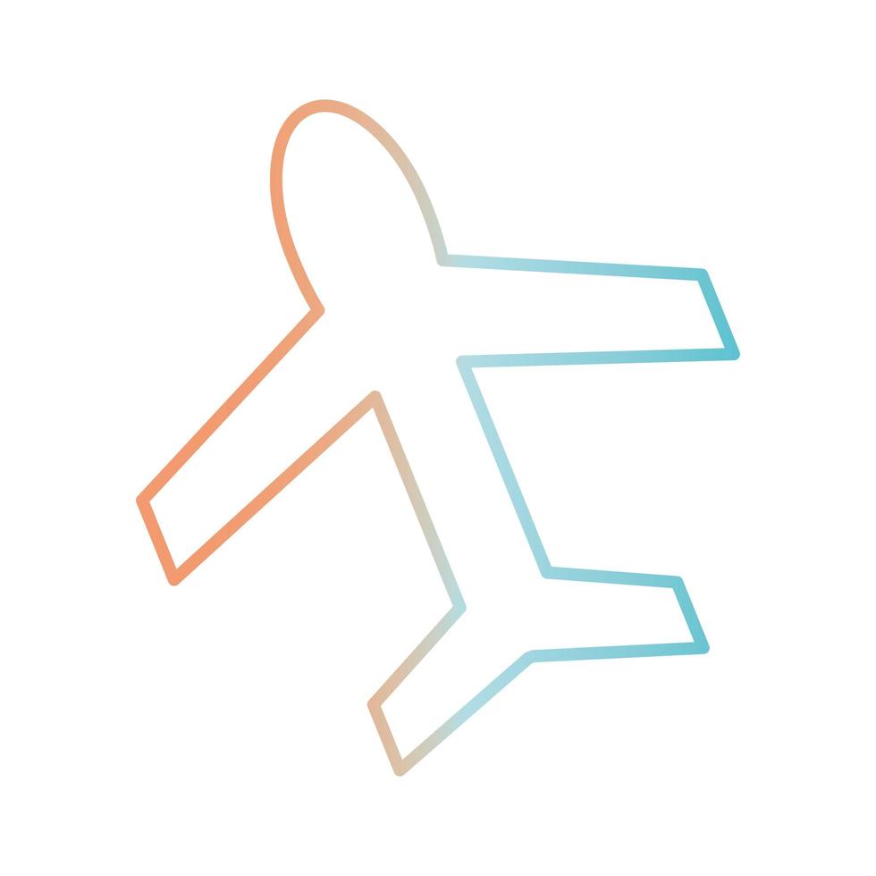 airplane gradient style icon vector design