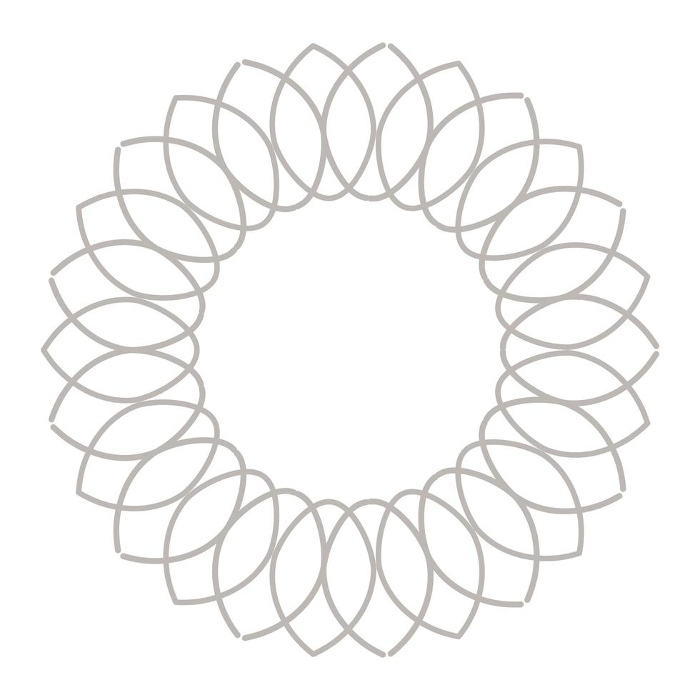 ornament in flower shaped silver vector design