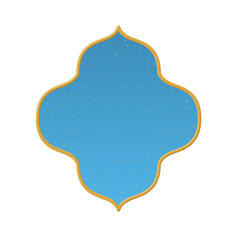 arabian window with a clear sky vector