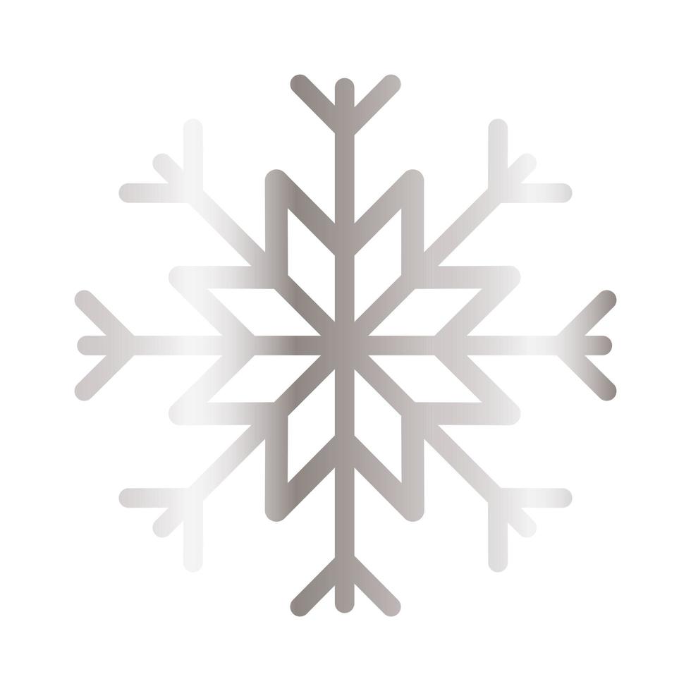 copo de nieve de color gris claro con fondo blanco vector