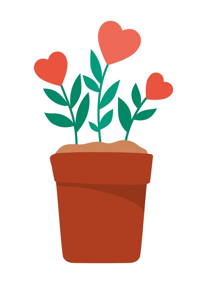 diseño de plantas de corazones vector