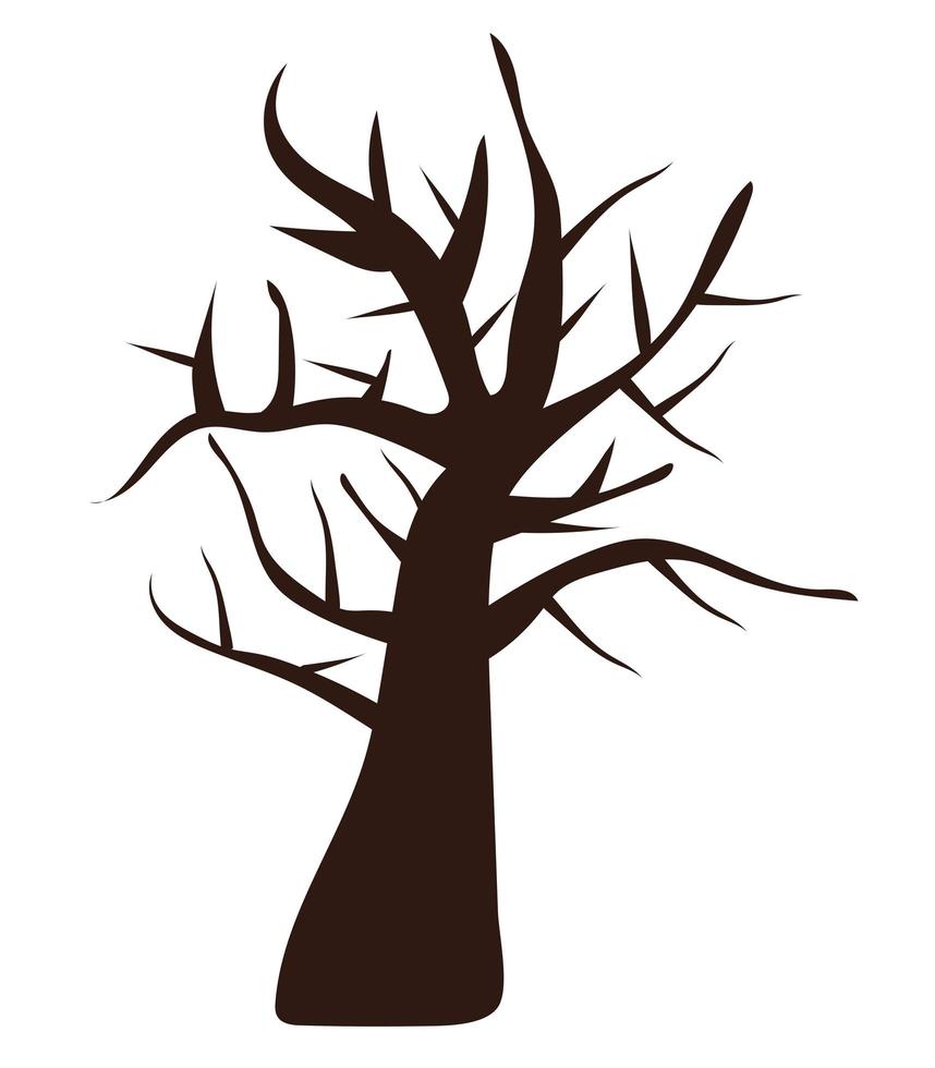 diseño de vector de árbol desnudo de halloween