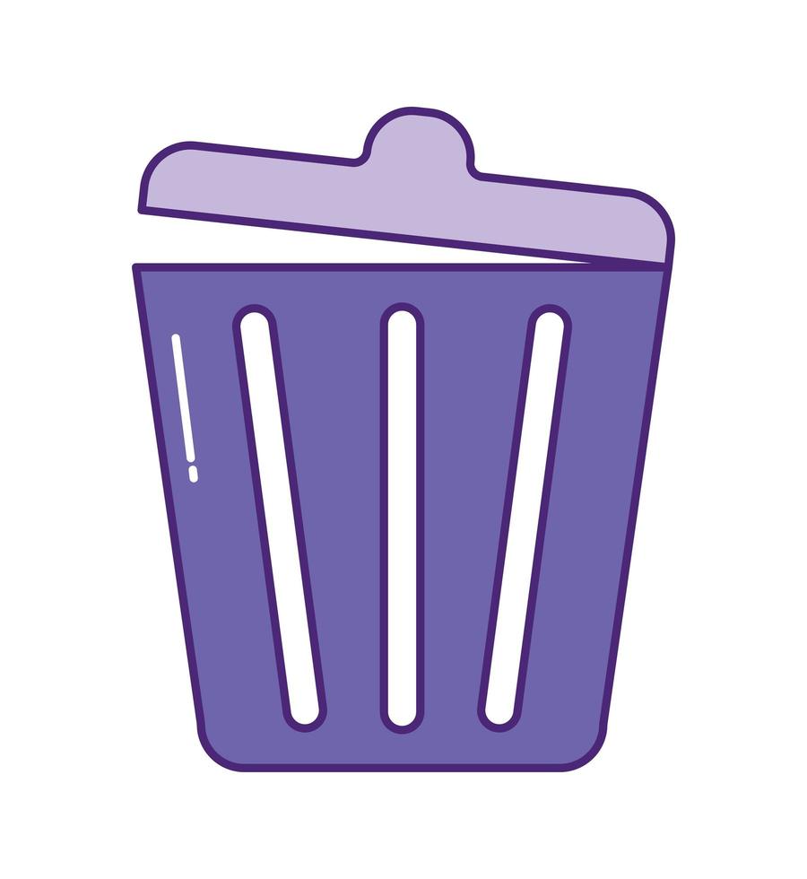 purple bin design vector