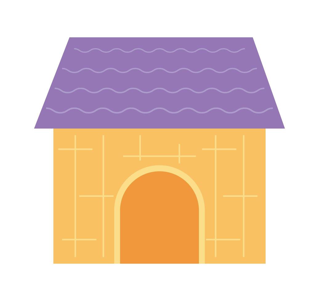 yellow doghouse design vector