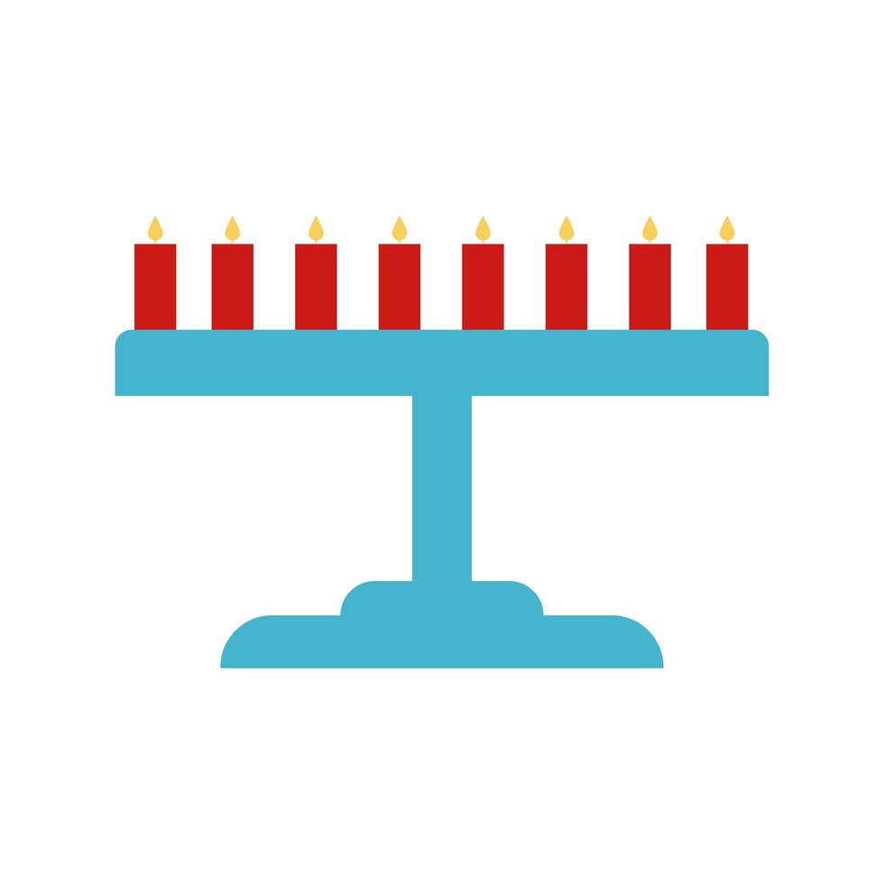 jewish menorah flat style icon vector design