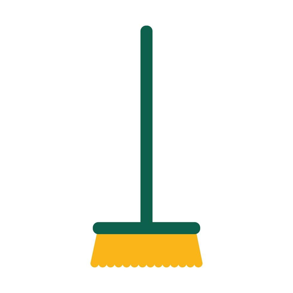 garden broom flat style icon vector design