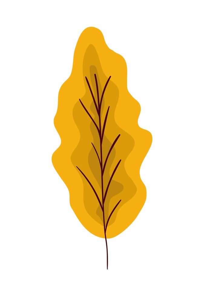 Isolated yellow leaf vector design