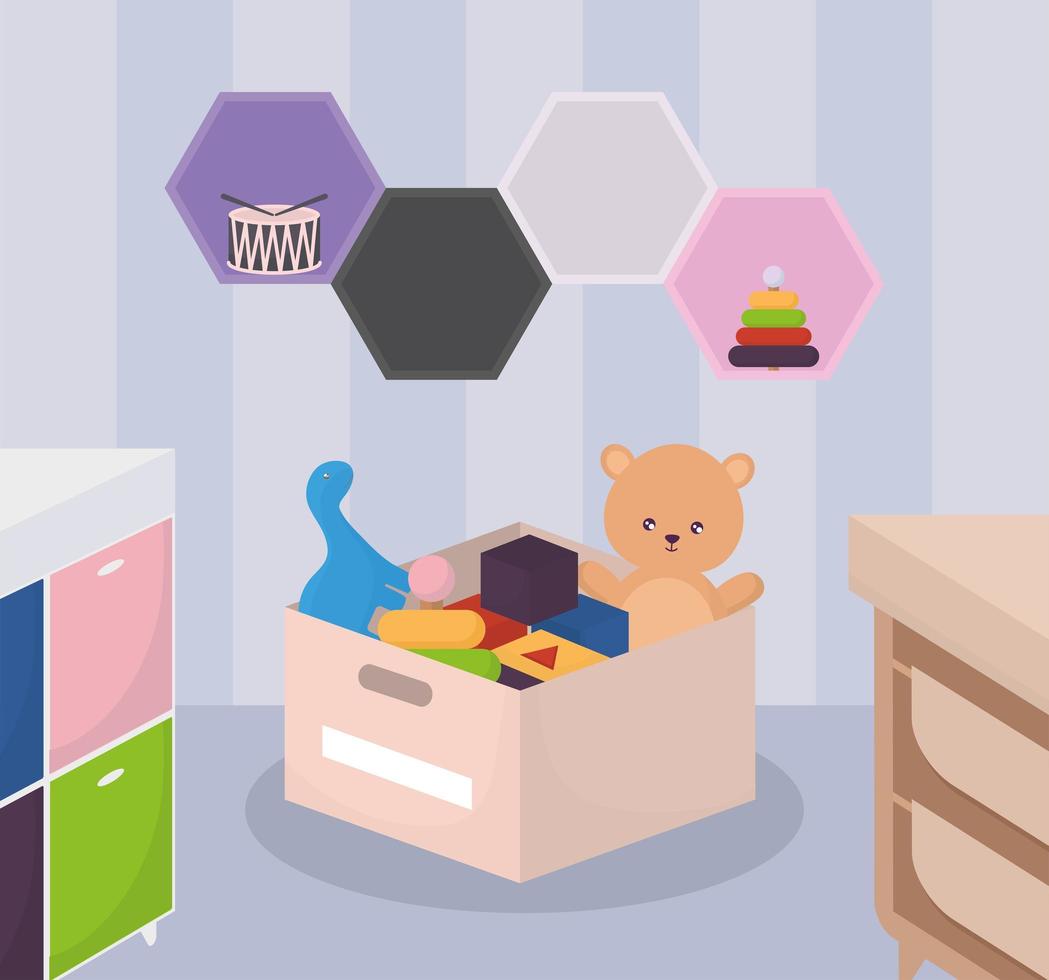 cute playroom illustration vector