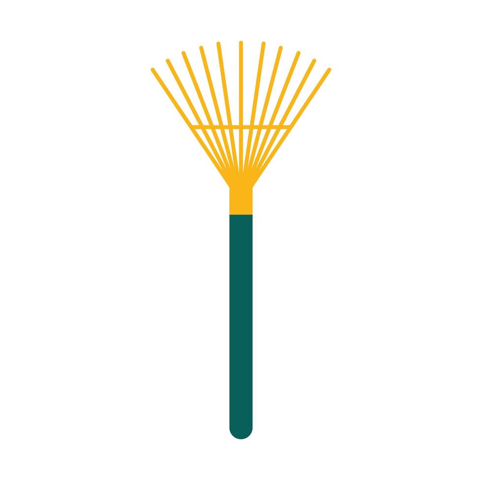 garden rake flat style icon vector design