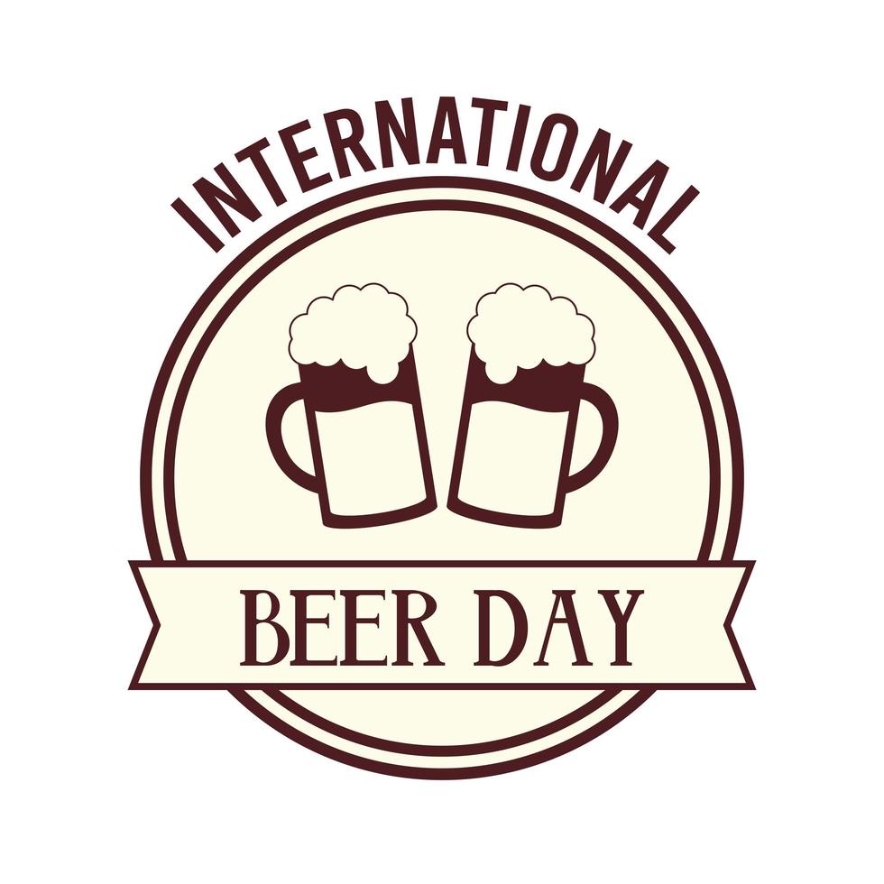 international beer day concept vector