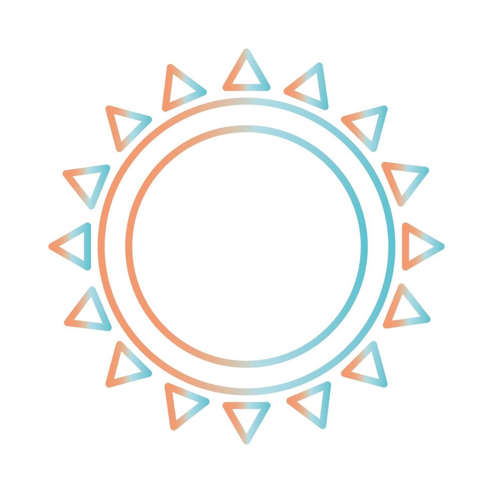 diseño de vector de icono de estilo degradado de sol