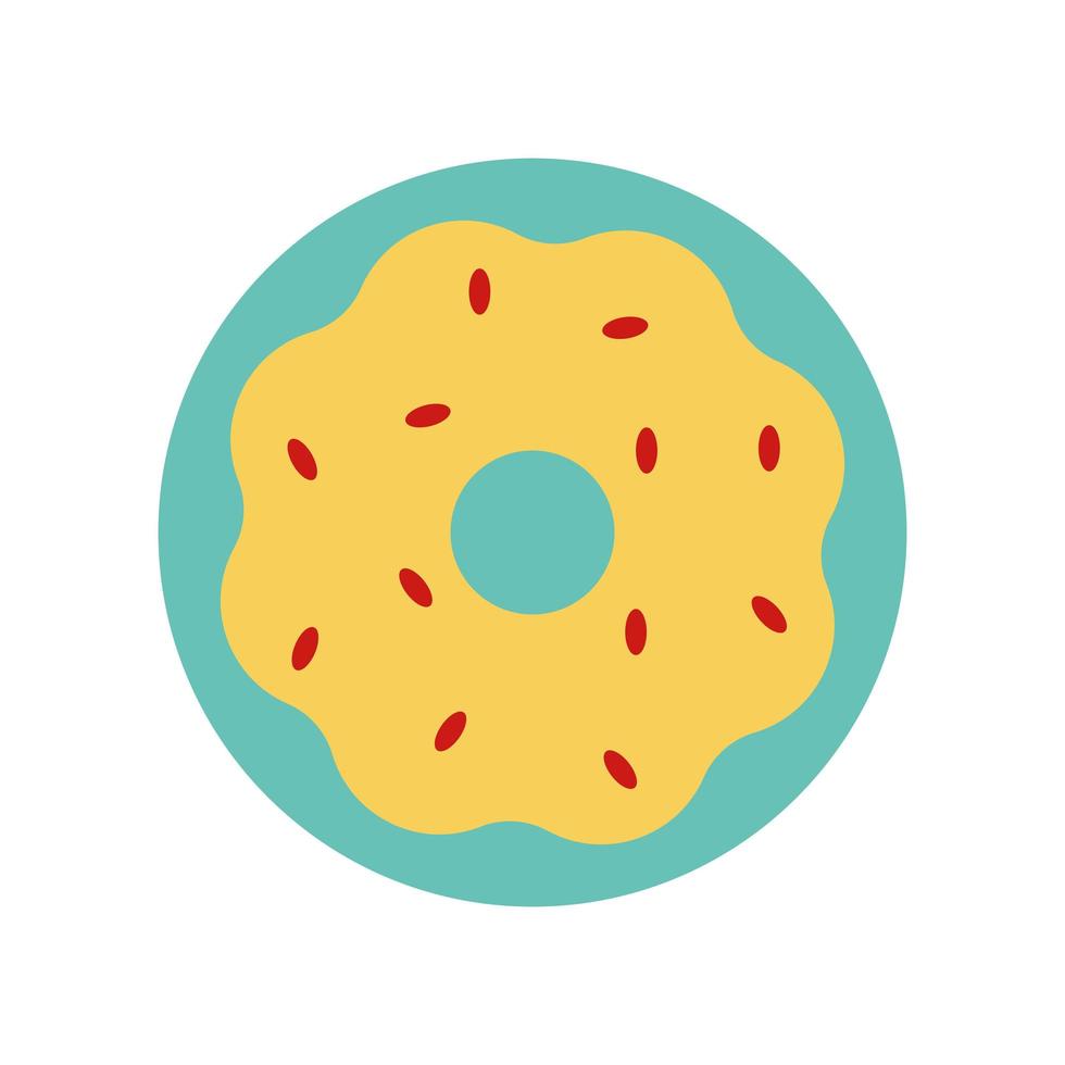 sweet donut flat style icon vector design