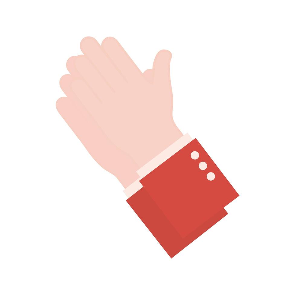 applause hand sign language flat style icon vector design