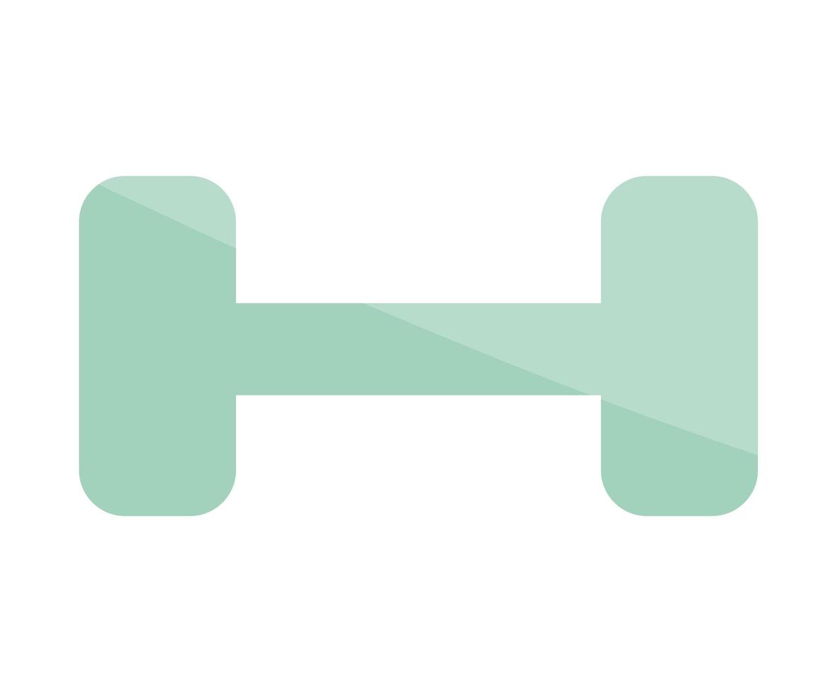 green dumbbell design vector