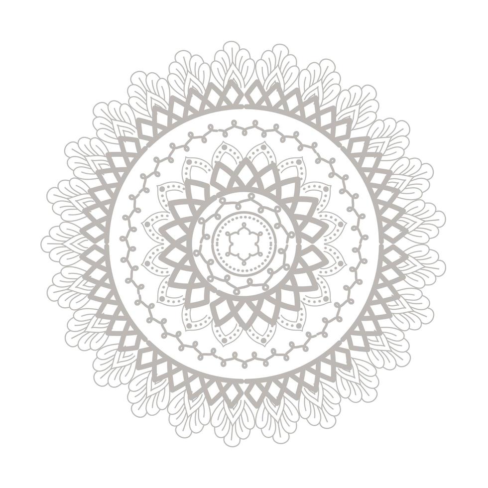 mandala plata flor en forma de diseño vectorial vector
