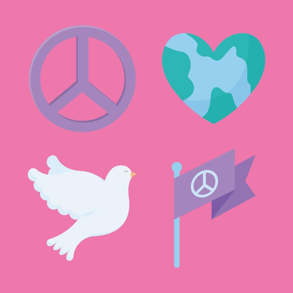 four pacifism items vector