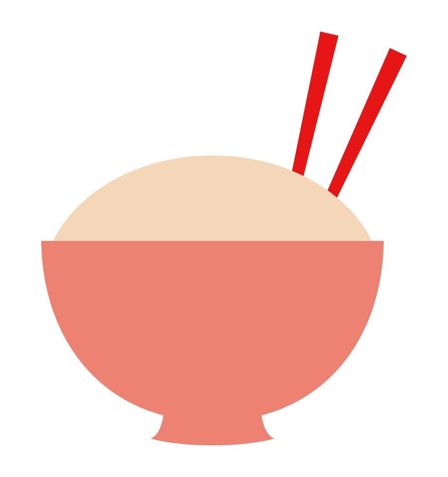 bowl with rice vector