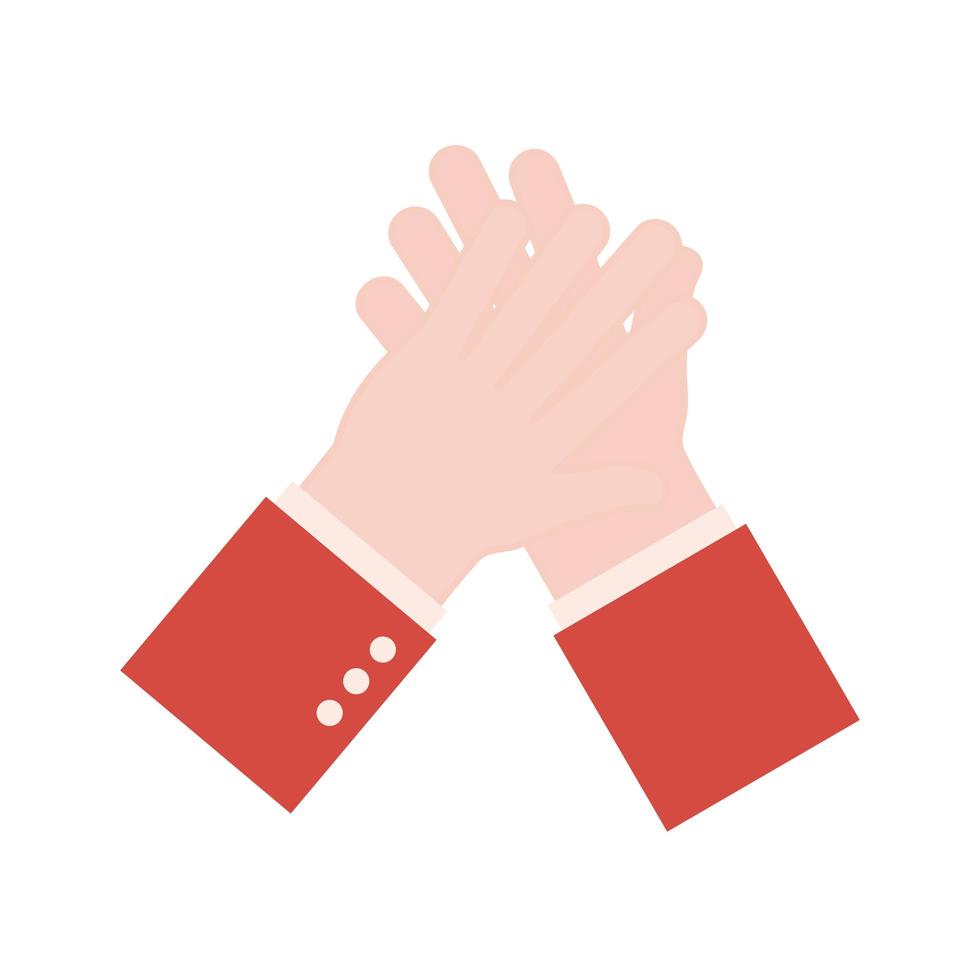 applause hand sign language flat style icon vector design