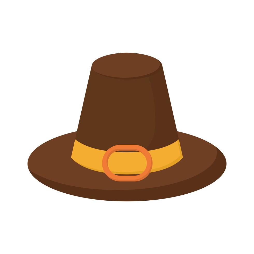 diseño de vector de sombrero de feliz día de acción de gracias