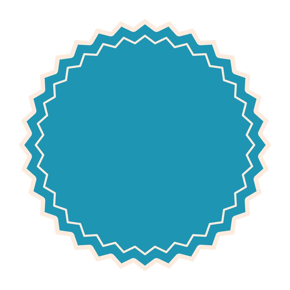 seal stamp of light blue color and one line white vector