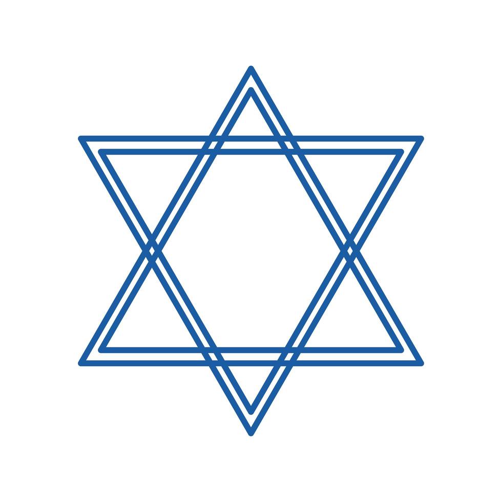 jewish star flat style icon vector design