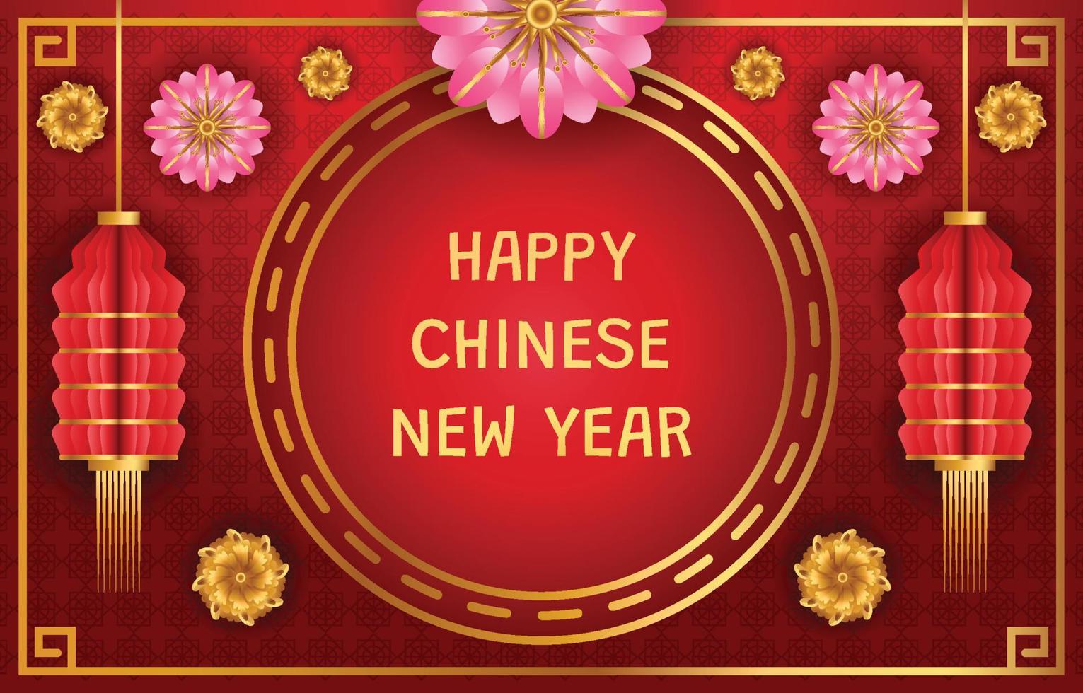 Happy Chinese New Year Background Concept vector