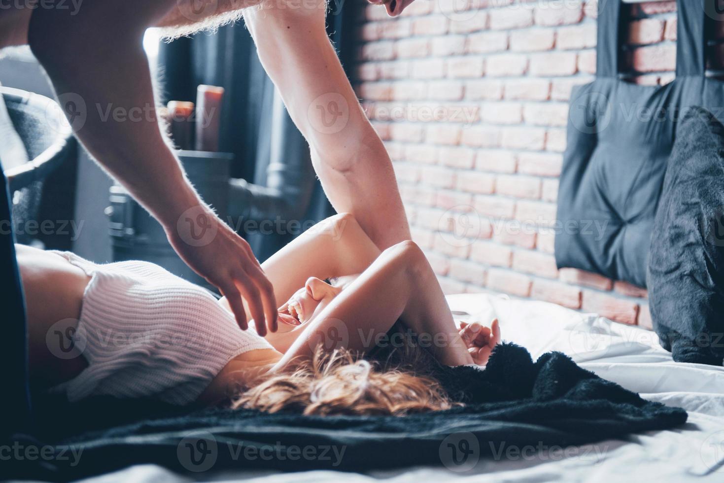 Sexy young couple. Sensual relationships, man and woman are naked. photo